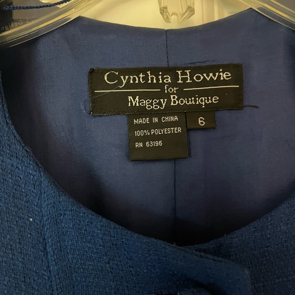 Vintage Cynthia Howe Classy Navy Blue Midi - Picture 2 of 2